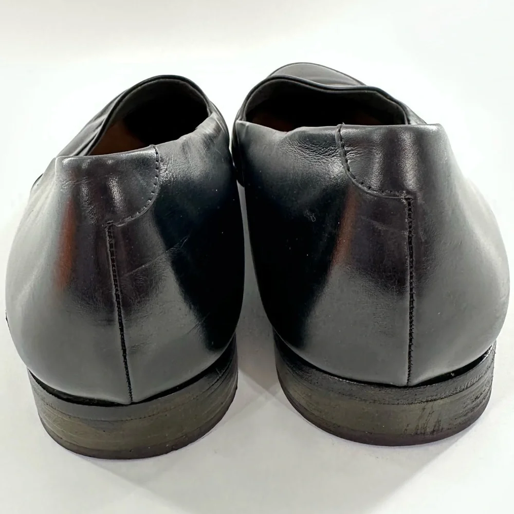 Bally mens Andrew II penny loafers size 10 black leather slip on vintage 80s 90s